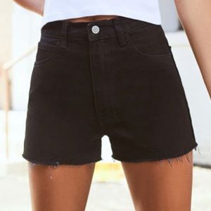 John Galt Charlotte Black Denim Shorts